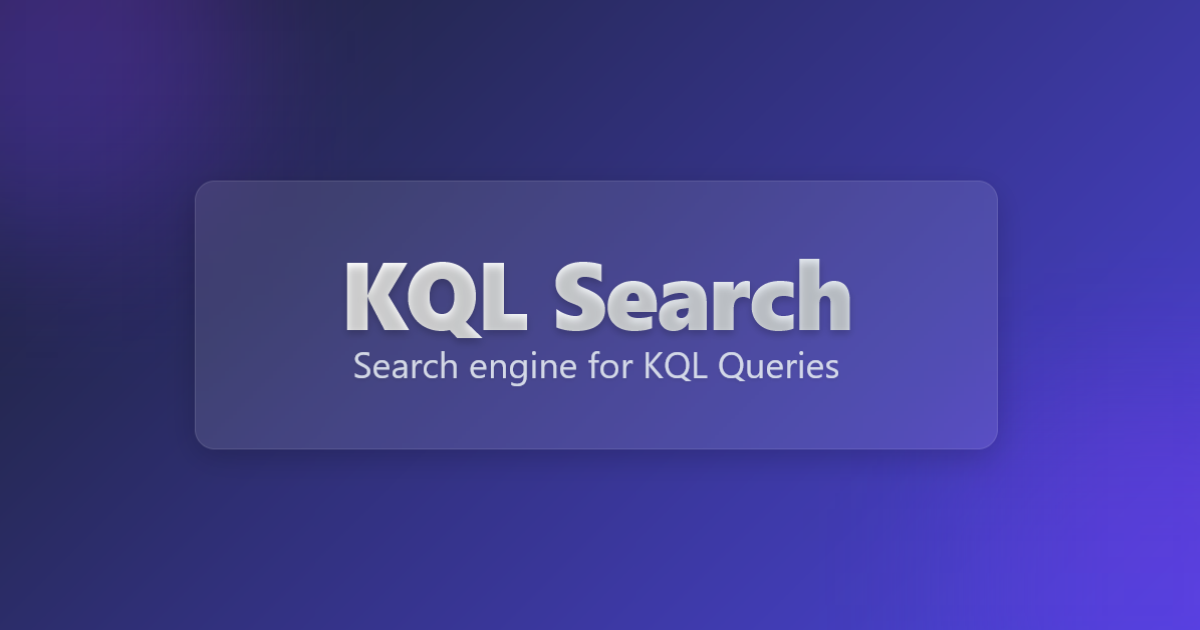 Kql search search engine for kql queries